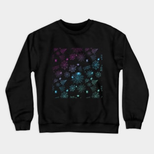 Spider web rainbow pattern Crewneck Sweatshirt